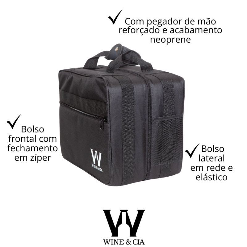 Mala EZ Trip – Bolsa Pequena Com Espuma Protetor De Garrafas e Taças