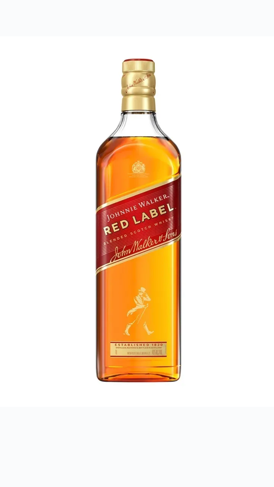 UÍSQUE JOHNNIE WALKER RED LABEL 1LT COM DOSADOR