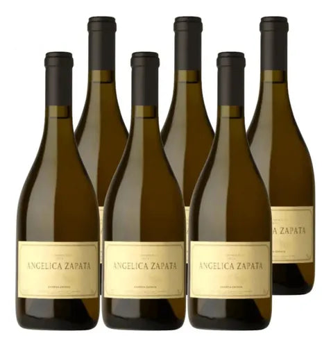 6 Unidades Vinho Argentino Branco Angélica Zapata Chardonnay