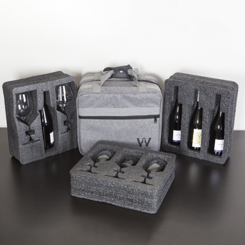 Mala EZ Trip – Bolsa Pequena Com Espuma Protetor De Garrafas e Taças