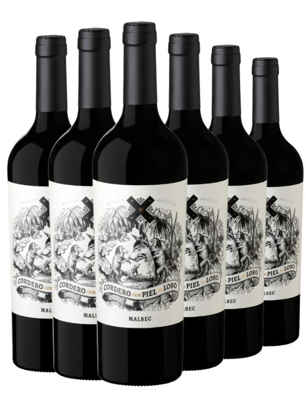 Kit 6 Garrafas – Vinho Tinto Cordero Con Piel de Lobo Malbec 750 mL