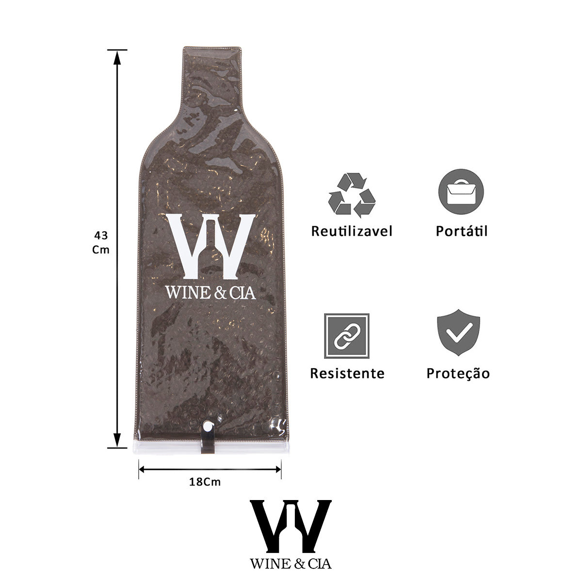 Kit 24 Peles de Vinho Fume Para Transporte de Garrafas de Vinho Em Segurança