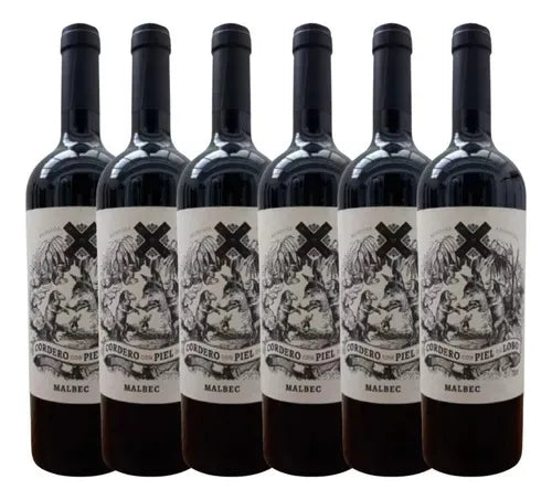 Kit 6 Vinhos Tintos Argentino Cordero Malbec 750 Ml 