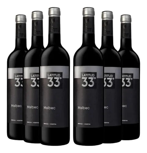 Kit 6 Vinhos Latitud 33 Malbec, 6x750ml 